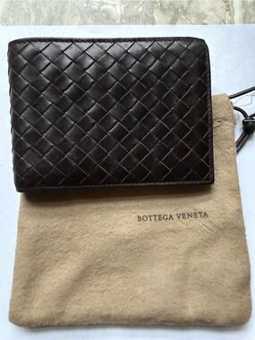 Bottega Veneta Dark Brown Intrecciato Bifold Wallet